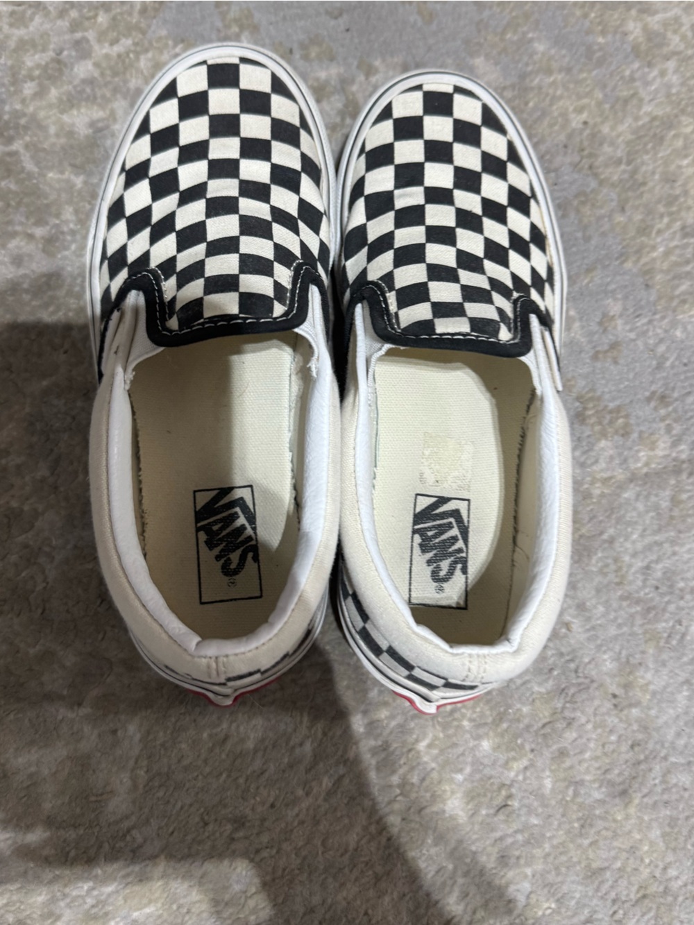 Vans Kids Checkerboard Slip-On Sneakers - Black & White